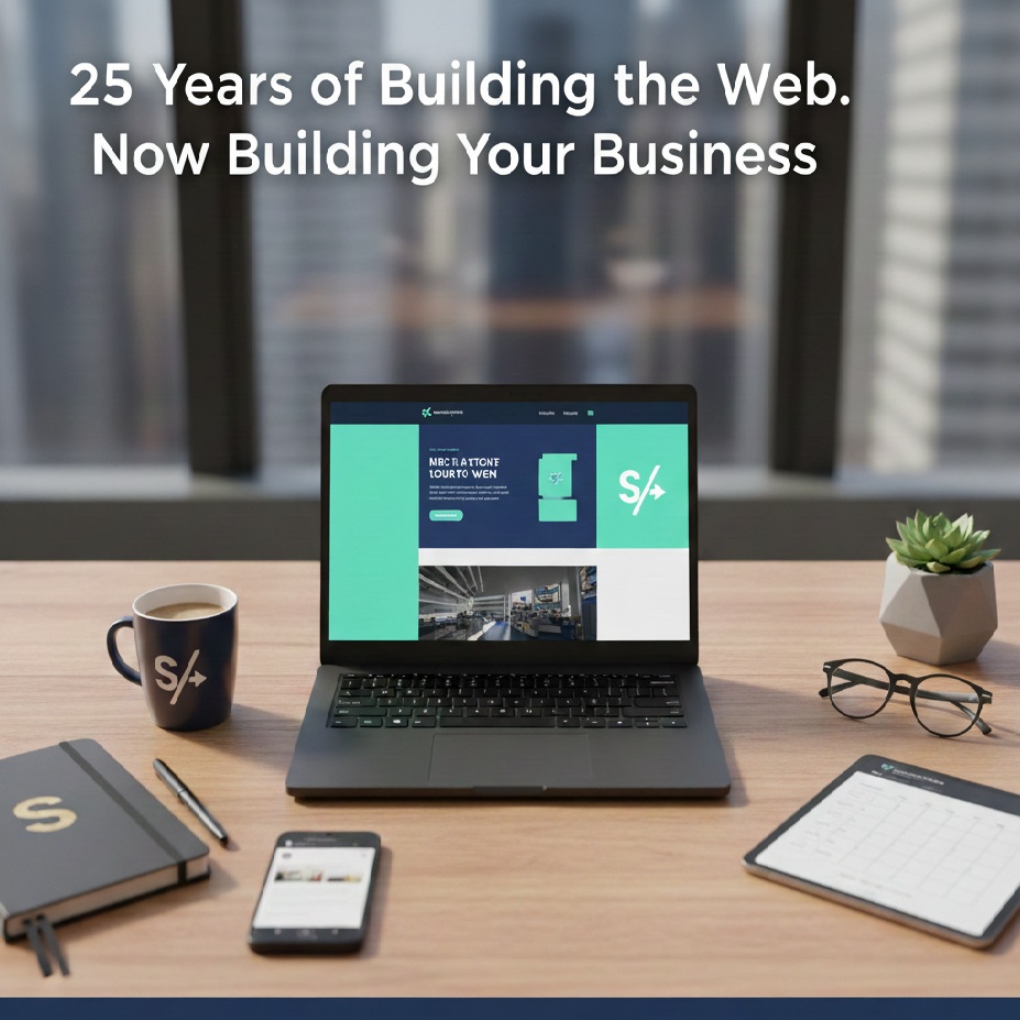 Success Pro Digital Social Media Marketing Cover showcasing 25 years of digital excellence to small businesses.