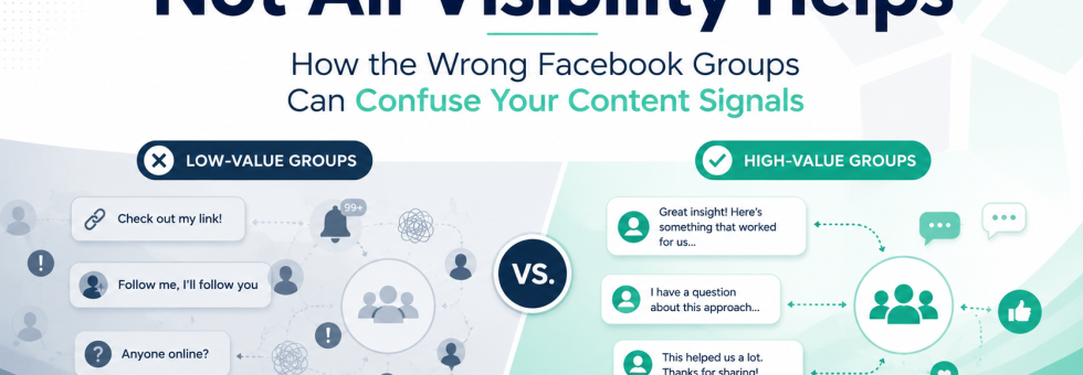 Not all Facebook group visibility helps your business. Learn how the wrong groups can attract low-intent engagement, confuse your content signals, and make it harder to reach the right audience.