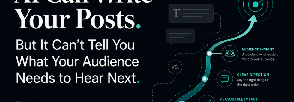AI Can Write Your Posts. But It Can’t Tell You What Your Audience Needs to Hear Next. - by Success Pro Digital