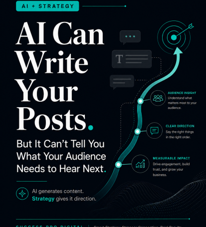 AI Can Write Your Posts. But It Can’t Tell You What Your Audience Needs to Hear Next. - by Success Pro Digital