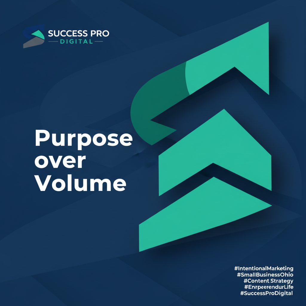 Purpose over volume generates results - by Success Pro Digital