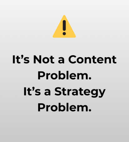 Its not a content problem, it's a strategy problem that Success Pro Digital helps small businesses solve