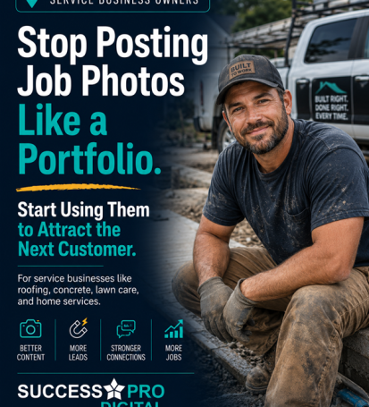 Work photos are proof, but proof alone may not create action - Success Pro Digital