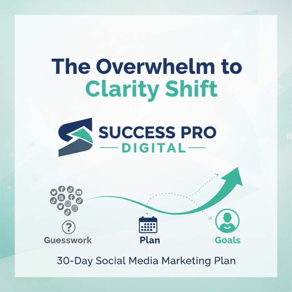 The Overwhelm to Clarity Shift supported by Success Pro Digital